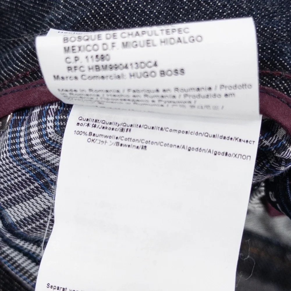 Hugo Boss Mens 34x32 Kansas Jeans Regular Fit Dark Wash Denim Designer Luxe